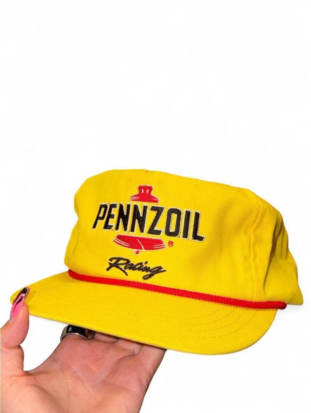 VTG 90s yellow pennzoil racing hat